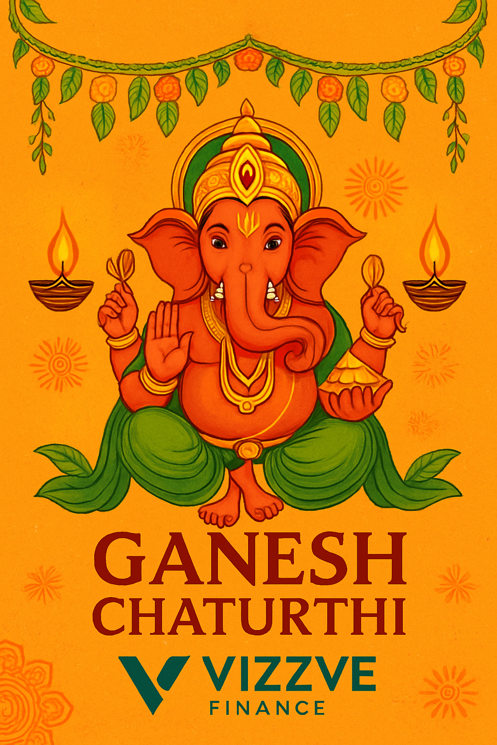 "Ganesh Chaturthi celebrations with Lord Ganesha idol and devotees performing aarti"